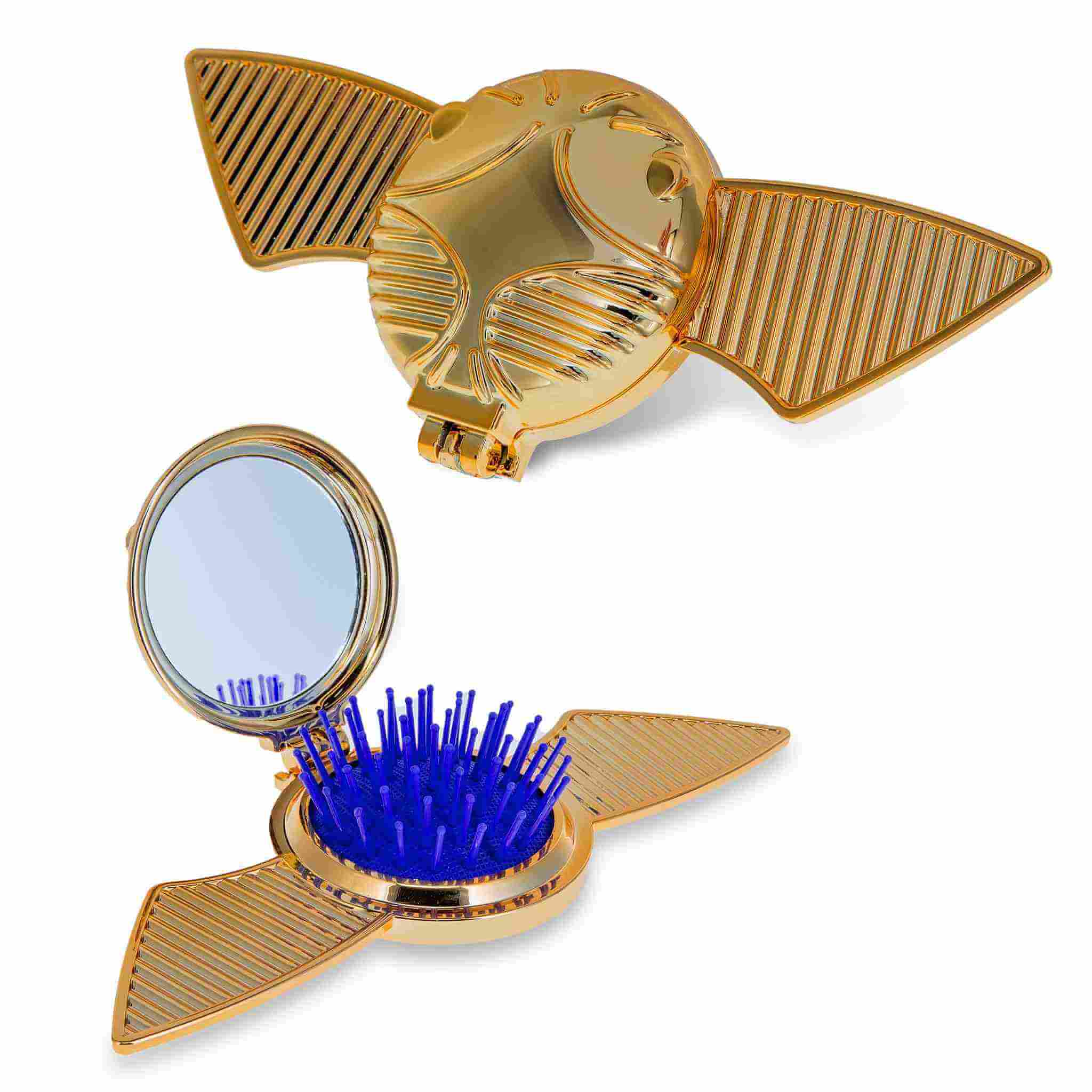 Hair Brush - Golden Snitch (with mirror)