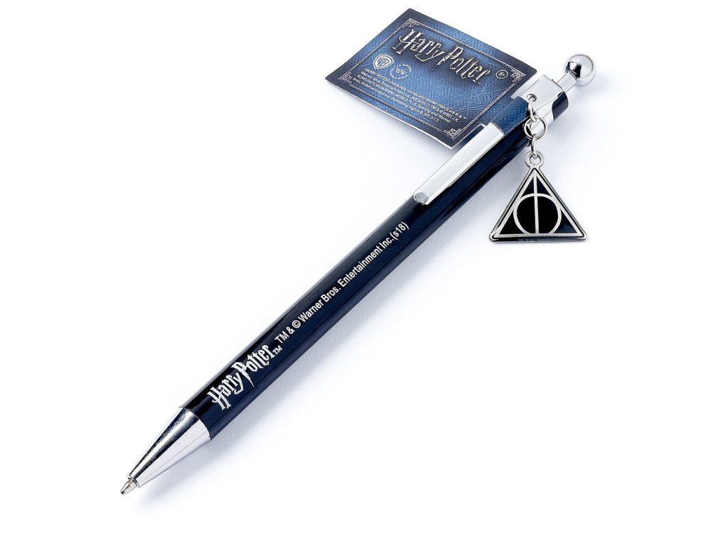 Černá propiska Harry Potter s přívěskem Relikvií smrti | Svetkouzel.com