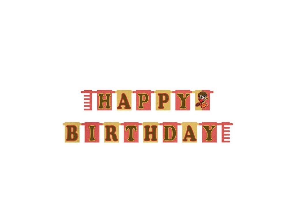 Harry Potter Narozeninový nápis - Happy Birthday