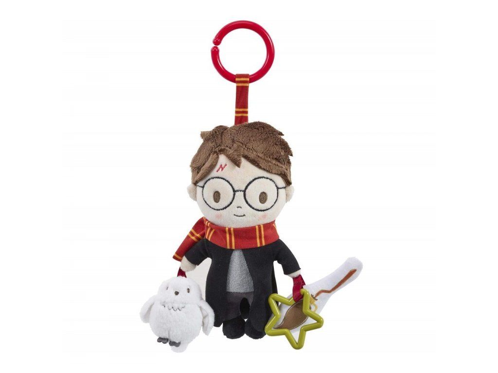 Závěsná hračka Harry Potter s kousátkem, koštětem a Hedvikou | Svetkouzel.com