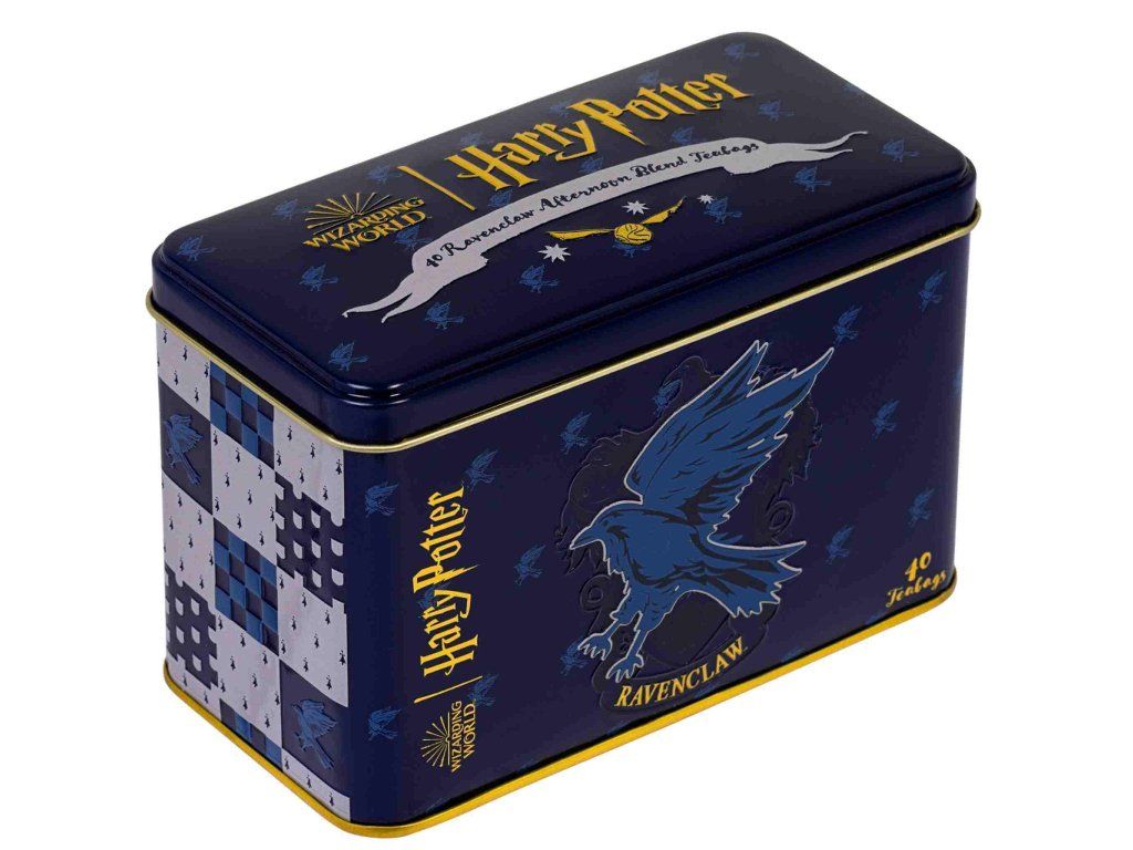 Modrá plechová dóza čaje Harry Potter s erbem Havraspáru | Svetkouzel.com