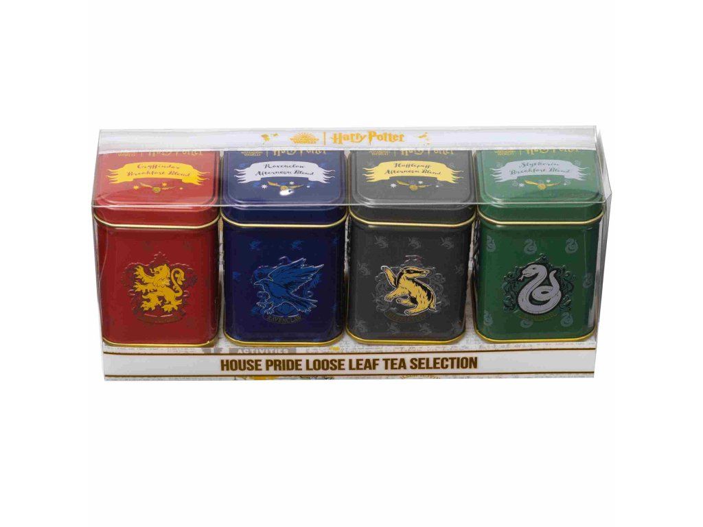 Dárková sada čtyř mini dóz Harry Potter s čaji bradavických kolejí | Svetkouzel.com