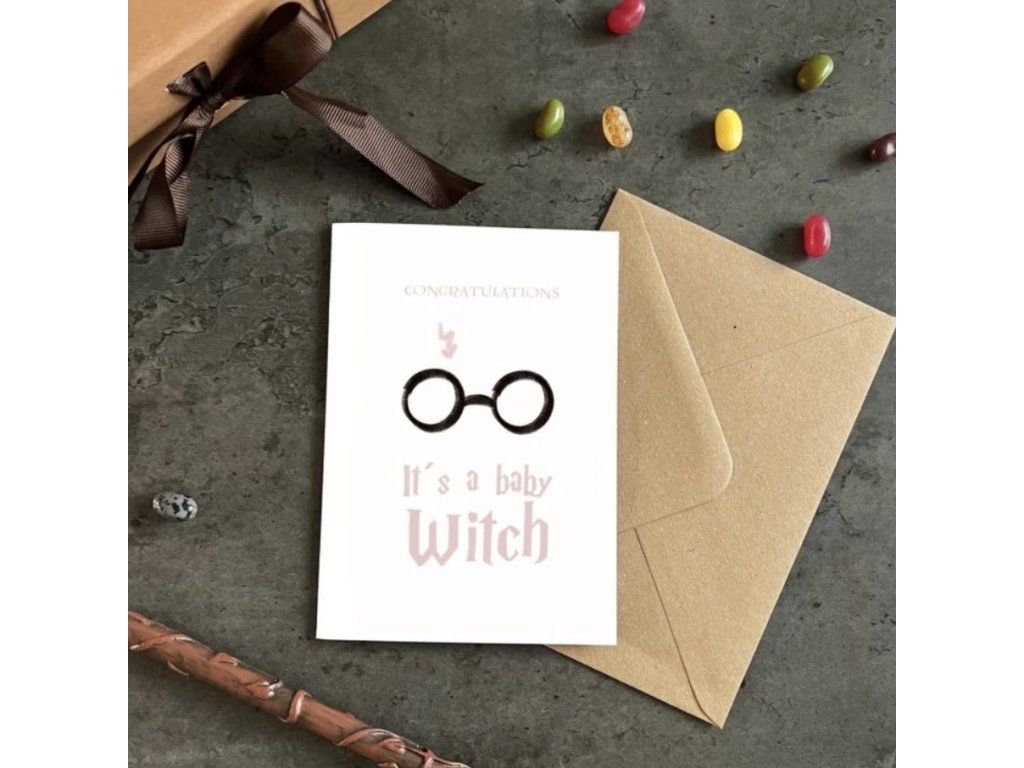 Harry Potter Card - It's a Baby Witch | Svetkouzel.com