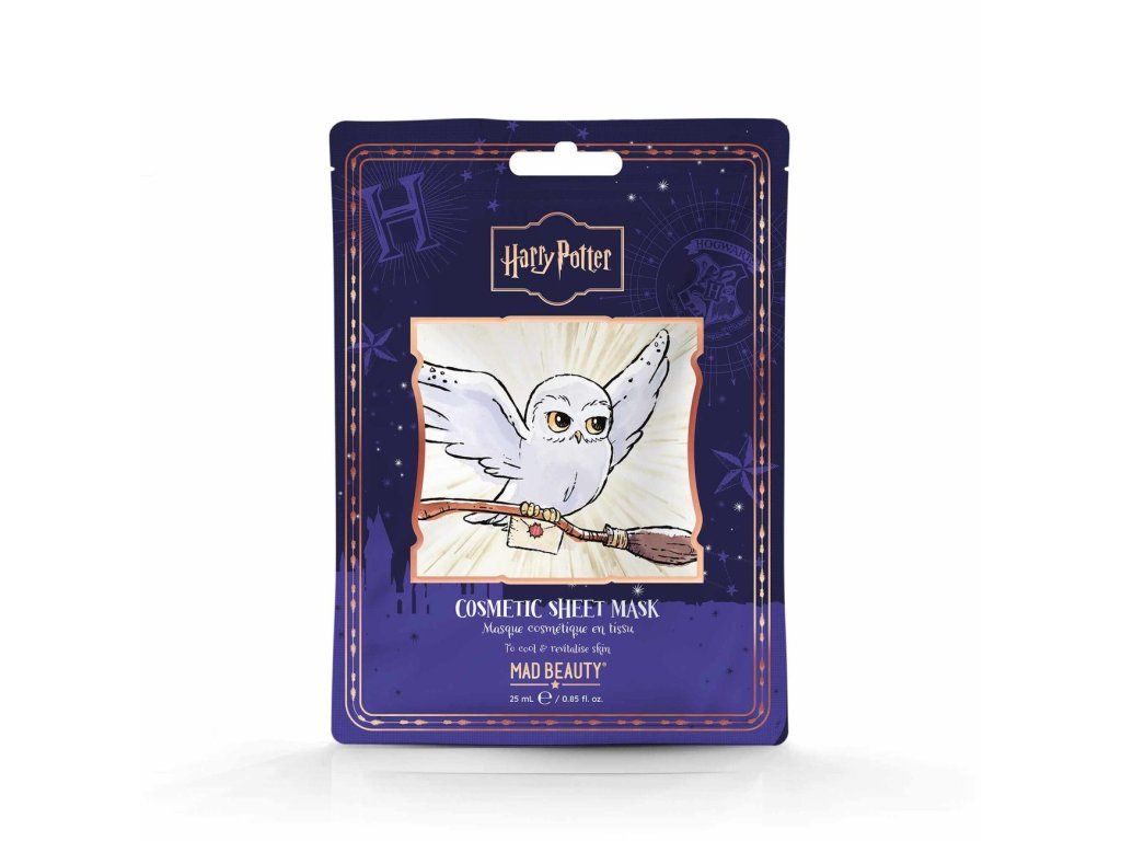 Textilní pleťová maska Harry Potter s motivem sovy Hedviky | Svetkouzel.com