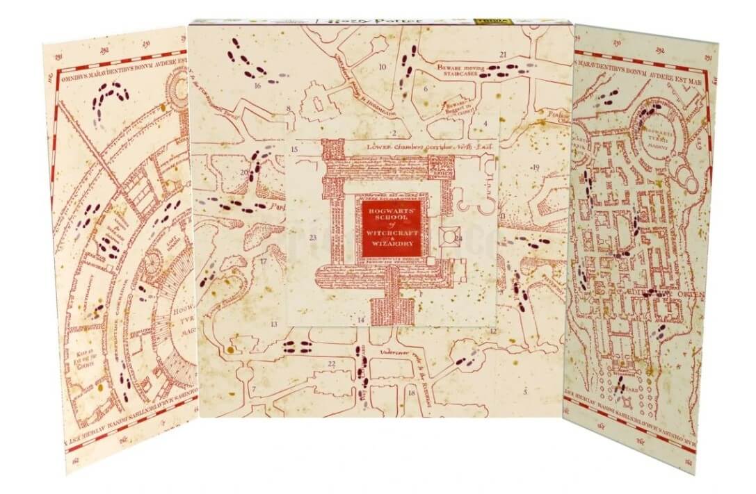 Rozložený adventný kalendár Harry Potter Záškodnícka mapa | Svetkuziel.sk